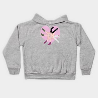 Eras Tour Glitter Boots heart pink Kids Hoodie